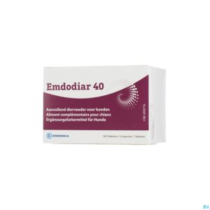 Packshot Emdodiar 40 Aanvullend Diervoed. Hond Comp 100