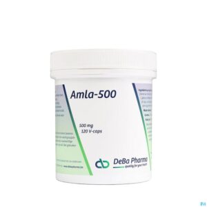 Packshot Amla 500 V-caps 120 Deba