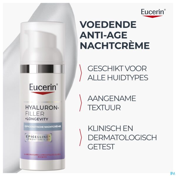 Lifestyle_image Eucerin Hyaluron-filler +long.epig.nachtcreme 50ml