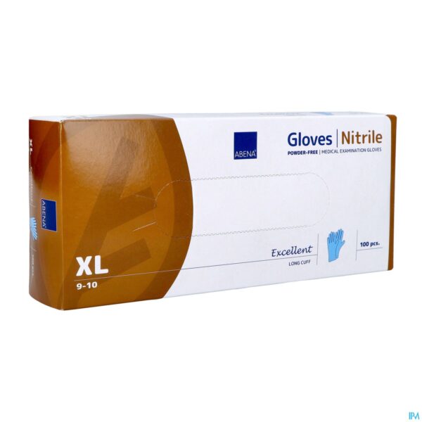 Packshot Abena Excellent Handschoen Nitrile Xl Blauw