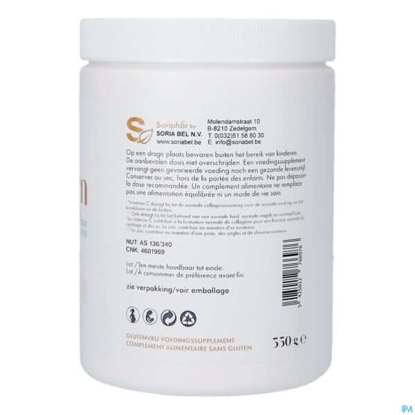 Packshot Soria Collageen + Zink + Vit C Peptan Pdr 350g