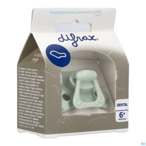 Packshot Difrax Fopspeen Dental 6m+ Uni/pure Groen/pistach