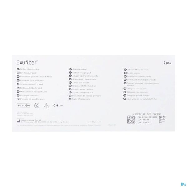 Packshot Exufiber Gelling Fibre Dressing Ster 1 X 45cm 5