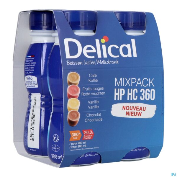 Packshot Delical Hphc 360 Mixpack 4x200ml