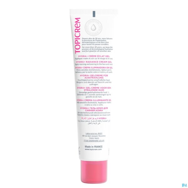 Packshot Topicrem Hydra+ Stralende Hydraterende Gel 40ml