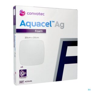 Packshot Aquacel Ag Foam Non Adhesief 20x20cm 5