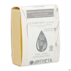 Packshot Antheya Vette Zeep Zuiverend Salie-zeezout 100g