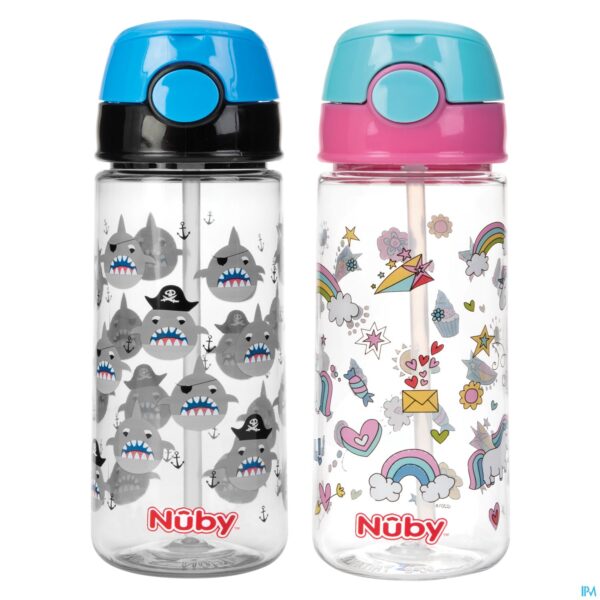 Productshot Nuby Beker Met Zacht Rietje Uit Tritan 530ml 3j+