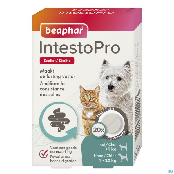 Packshot Beaphar Intesto Pro Hond-kat S Comp 20