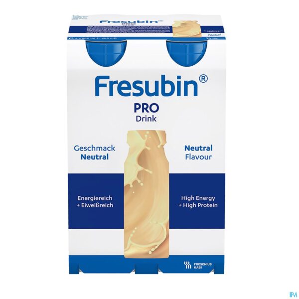 Packshot Fresubin Pro Drink Neutraal 4x200ml