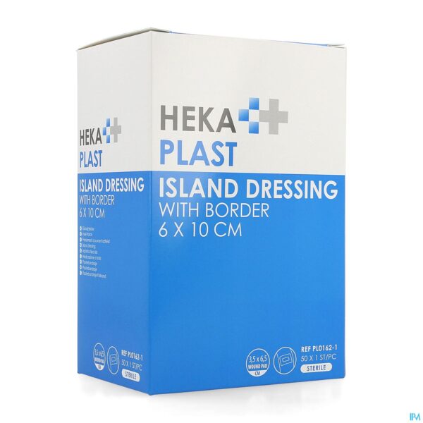 Packshot Hekaplast Border Eilandpleister Steriel 6x10cm 50