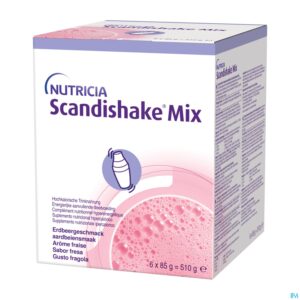Packshot Scandishake Mix Aardbei Zakje 6x85g