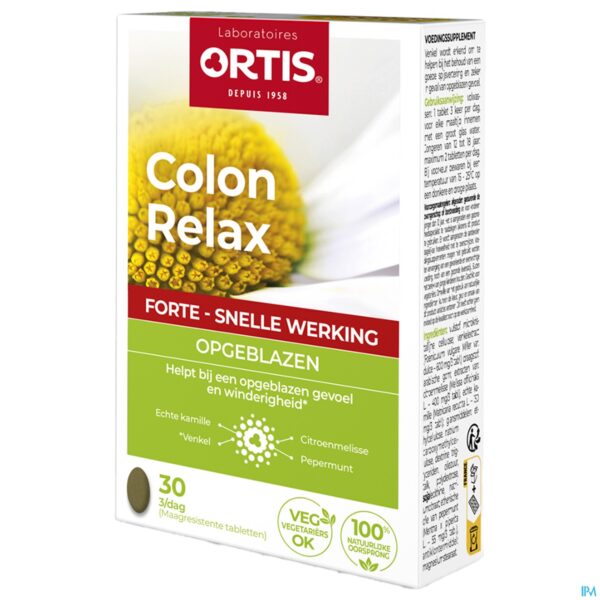 Packshot Ortis Colon Relax Forte Tabl 2x15