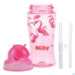 Productshot Nuby Flip-it Beker Uit Tritan Roze 360ml 3j+