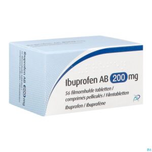Packshot Ibuprofen AB 200mg Filmomh Tabl 56
