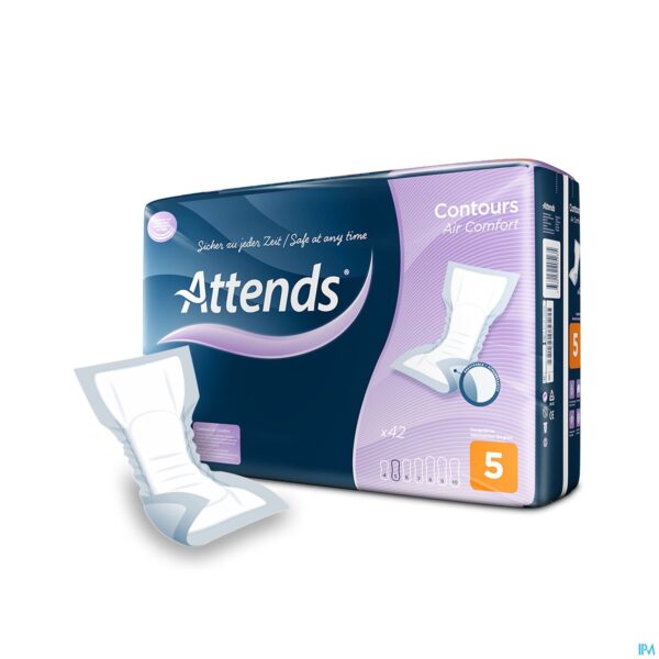 Productshot Attends Contours 5 Air Comfort Inleg Anatom. 1x42 Productshot Attends Contours 5 Air Comfort Inleg Anatom. 1x42