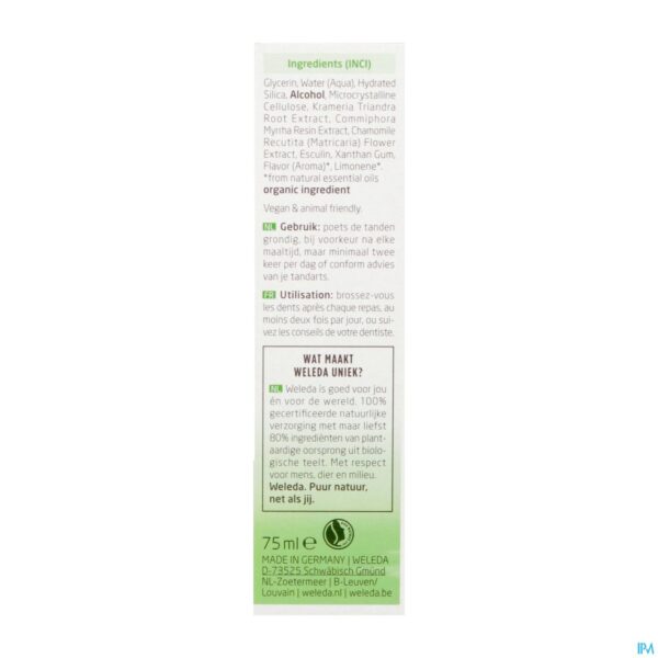 Packshot Weleda Tandpasta Planten Tube 75ml