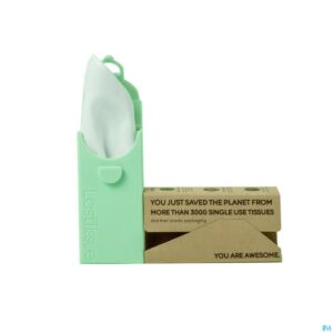 Packshot Lasttissue Wasbare Pakje Zakdoeken Groen 6