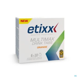 Packshot Etixx Multimax Drink Orange Tube Tabl 6x10