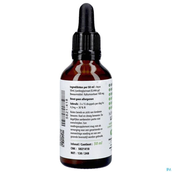 Packshot Mineraal Ijzer Druppels 50ml Pharmanutrics