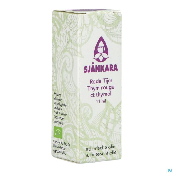 Packshot Sjankara Rode Tijm Ct Thymol Ess. Olie Bio 11ml