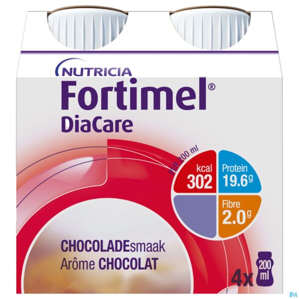 Packshot Diacare Chocolade 4x200ml