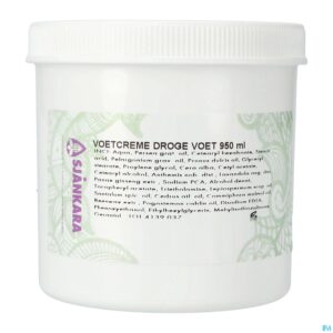 Packshot Sjankara Creme Droge Voet 950ml