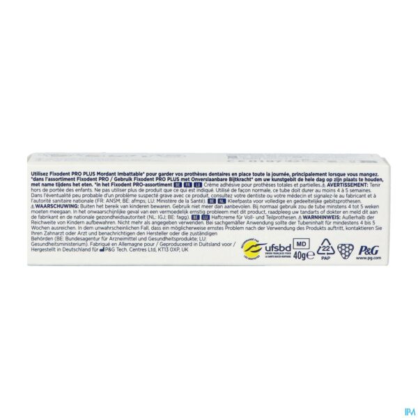 Packshot Fixodent Proplus Unbeatable Bite Tube 40g