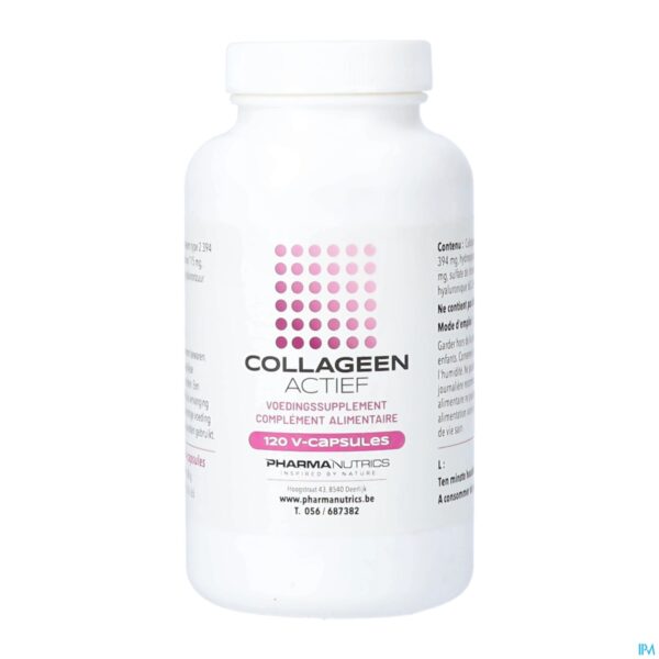 Packshot Collageen Actief V-caps 120 Pharmanutrics