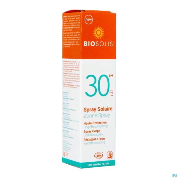 Packshot Biosolis Zonne Spray Ip30 100ml Nf Packshot Biosolis Zonne Spray Ip30 100ml Nf