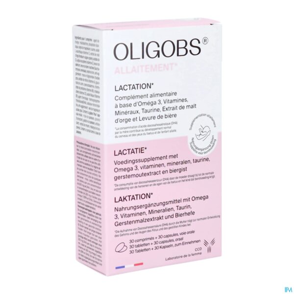 Packshot Oligobs Allaitement Tabl 30 + Caps 30