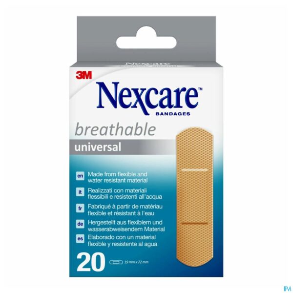 Packshot Nexcare 3m Breath.univ.19x72mm Strips 20 N0320ns-0