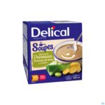 Packshot Delical Soupe Veloute Poireaux Pdt & Creme 4x200ml