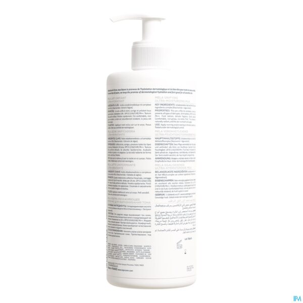 Packshot Topicrem Mela Egaliserende Ultra-hydra Melk 500ml Packshot Topicrem Mela Egaliserende Ultra-hydra Melk 500ml