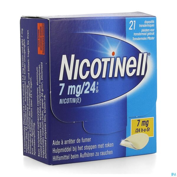 Packshot Nicotinell 7mg/24h Pleister Transdermaal 21 Packshot Nicotinell 7mg/24h Pleister Transdermaal 21