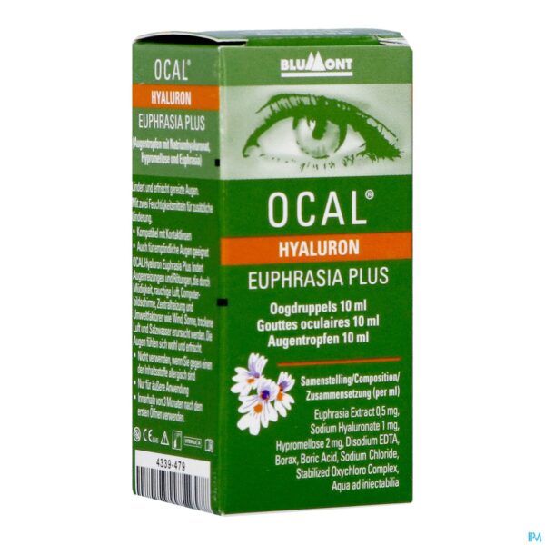 Packshot Ocal Hyaluron Euphrasia Plus 10ml