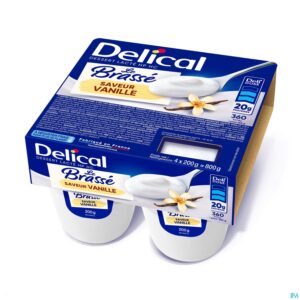Packshot Delical Le Brasse Vanille 4x200g