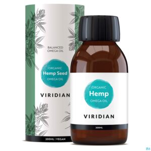 Productshot Viridian Organic Hemp Seed Oil Olie 200ml