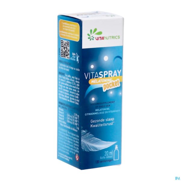 Packshot Vitaspray Melatonine Pocket Fl 20ml Packshot Vitaspray Melatonine Pocket Fl 20ml