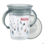 Productshot Nuby 360° Wonder Cup Uit Tritan Grijs 240ml 6m+