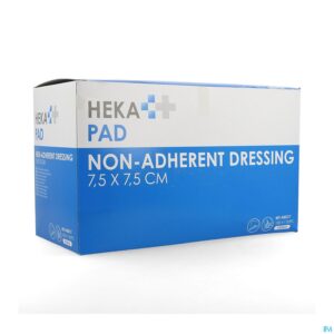 Packshot Hekapad Wondkompres Steriel 7,5x7,5cm 100