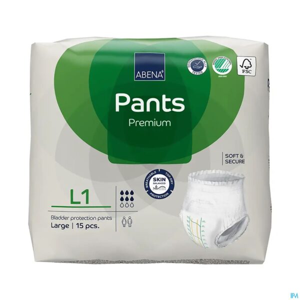 Packshot Abena Pants Premium L1 Pull Up Luier 15