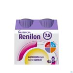Packshot Renilon 7.5 Abrikoos Fles 4x125ml 177033 Nf