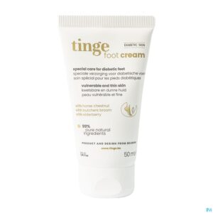 Packshot Tinge Diabetic Skin Voetcreme Tube 50ml