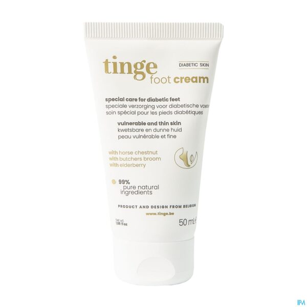 Packshot Tinge Diabetic Skin Voetcreme Tube 50ml Packshot Tinge Diabetic Skin Voetcreme Tube 50ml