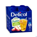 Packshot Delical Fruitdrink Appel 4x200ml