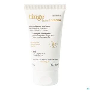 Packshot Tinge Herstellende Handcreme Tube 50ml