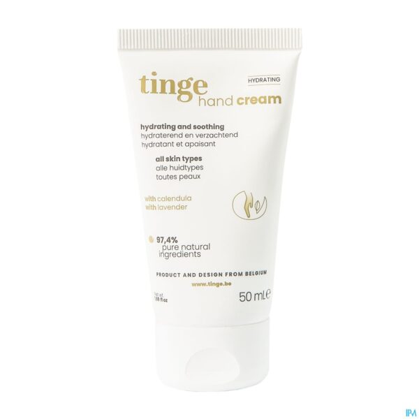 Packshot Tinge Hydraterende Handcreme Tube 50ml Packshot Tinge Hydraterende Handcreme Tube 50ml