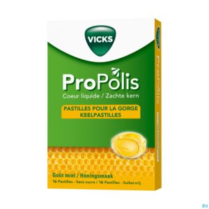 Packshot Vicks Propolis Coeur Liquide Zuigtabl 16