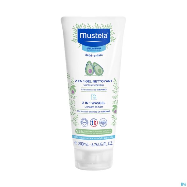 Packshot Mustela Pn 2in1 Wasgel 200ml Packshot Mustela Pn 2in1 Wasgel 200ml